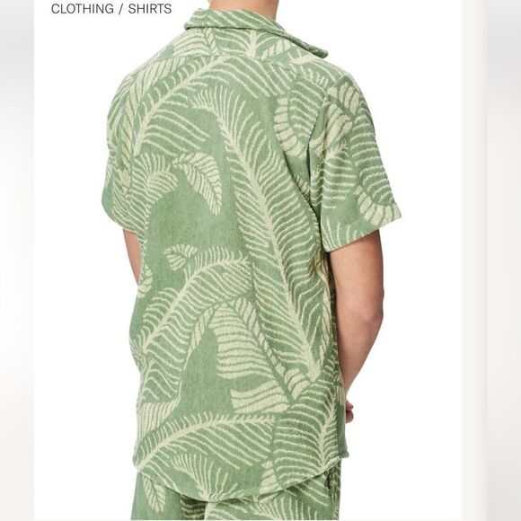 OAS Banana Leaf Cuba Terry Short and shorts Matching Set NWT - Picture 2 of 7